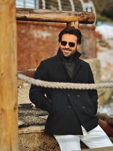 Nuovo Cappotto Lungo Invernale da <span class=keywords><strong>Uomo</strong></span> Taglie Forti, Giacca in Lana Stile Retrò Business da Gentiluomo, di Alta Qualità, Taglia XL, Imbottito a Doppio Petto - Product Image 5