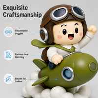 Figura de Acción de PVC Meiyantoys ODM, Diseño Personalizado, Figura de Piloto Adorable, Figuras de PVC Personalizadas en Múltiples Colores para Mascotas de Marca IP