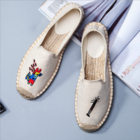 Espadrille en toile blanche en gros pas cher en Chine, chaussure en toile tendance en gros