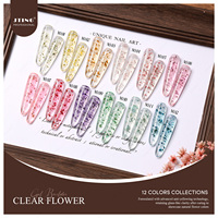JTING Vernis à Ongles Transparent Anti-Jaunissement 12 Couleurs pour Extension de Fleurs Séchées, Sans HEMA/TPO, Fournisseurs