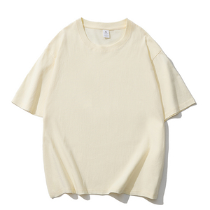 T-shirt tendance en coton pur à manches courtes, coupe oversize, tissu 220 grammes, anti-boulochage, décontracté, sérigraphie - Product Image 3