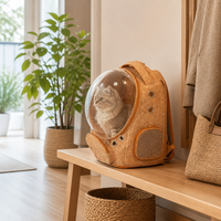 Sac de transport pour chat USMILEPET en chêne naturel personnalisé, sac de voyage pour chat, respectueux de l'environnement, adapté aux animaux de compagnie, pour les petits animaux, accessoires pour animaux de compagnie