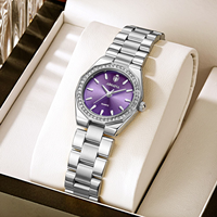 Montre vintage pour femme, bracelet en alliage et acier inoxydable serti de diamants, mouvement à quartz