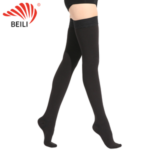 Medias de Compresión hasta el Muslo con Punta Cerrada para Mujer, Marca Beili, de Spandex y Nailon, para Várices y Recuperación Postoperatoria - Product Image 1