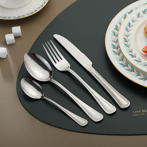 مجموعة بيع بالجملة أدوات مائدة من الفولاذ المقاوم للصدأ بتصميم ملوكي أدوات مائدة لشوكة الحلوى سكين سمك سائبة مطابخ تقديم طعام قابلة لإعادة الاستخدام معدنية - Product Image 6