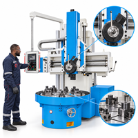 Fraiseuse verticale à colonne unique, tour CNC pour métaux, machine robuste pour grandes pièces, tour CNC manuel