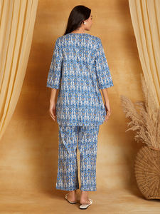 Nuevos conjuntos étnicos de rayón con estampado floral y materiales reciclados para mujer, ropa de fiesta para todas las estaciones, origen indio. - Product Image 2