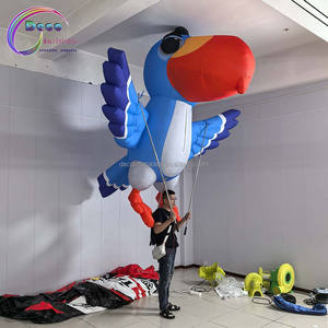 Pappagallo animale del fumetto gonfiabile di pubblicità portatile personalizzato - Product Image 3