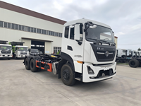 Camion benne à benne basculante 6x4 robuste 20-25T avec bras de levage hydraulique, camion de collecte de déchets, un camion pour plusieurs conteneurs