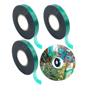 Cinta de sujeción elástica de vinilo verde para jardín, 150 pies, 0.5 pulgadas, 10 mil de grosor, para tomatecillos - Product Image 2