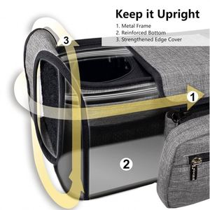 Sac de rangement pour poussette en nylon personnalisé, fabriqué en usine BSCI, avec porte-gobelet isotherme, universel pour poussette de bébé - Product Image 3
