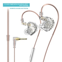 Nouveaux écouteurs Diamond Music de haute qualité, écouteurs dynamiques transparents, écouteurs filaires intra-auriculaires stéréo HiFi