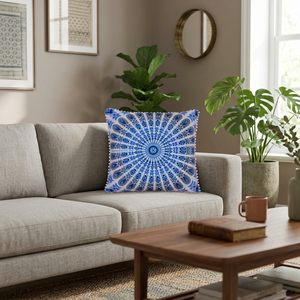 Housse de coussin carrée moderne en coton, style bohème indien, imprimé ethnique étoile, animal, mandala, floral, personnage, marin, pour la décoration intérieure - Product Image 5