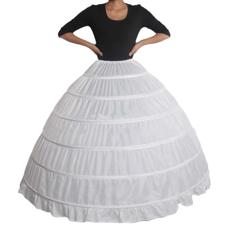 Nieuwe Bruid Rok Petticoat 6-Layer 4-laye Stalen Ring Trouwjurk Rokken Plus Size Rokken Grote Pettiskirt Voor Bruiloft jurk