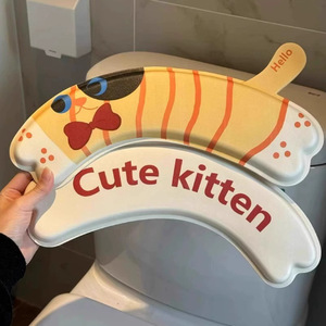 Couvre-siège de toilette pour enfants, motif chaton mignon, en EVA, imperméable, pour une utilisation quatre saisons - Product Image 1