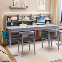 Bureau d'ordinateur de bureau rétro vintage américain médiéval durable noir et blanc avec tiroirs pour bureau à domicile
