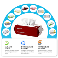 Lingettes nettoyantes pour bébé avec logo personnalisé OEM, 80 pièces, 120 pièces, peau sensible, lingettes humides pour bébé biodégradables, fournisseur d'étiquettes