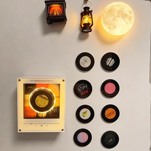 Nuevo Imán de Refrigerador con Reproductor de CD NFC Personalizado con 9 CD para Decoración del Hogar, Luz Nocturna con Función Giratoria, Mercancía Kpop - Product Image 5