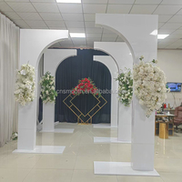 Nouvelles décorations de scène de mariage SMS : support de lustre en métal blanc, support de cadre semi-circulaire pour décoration d'arche de mariage en intérieur