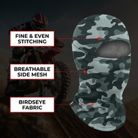 Cagoule de camouflage respirante en maille anti-UV coupe-vent pour le cyclisme, la pêche, la chasse et les activités de plein air
