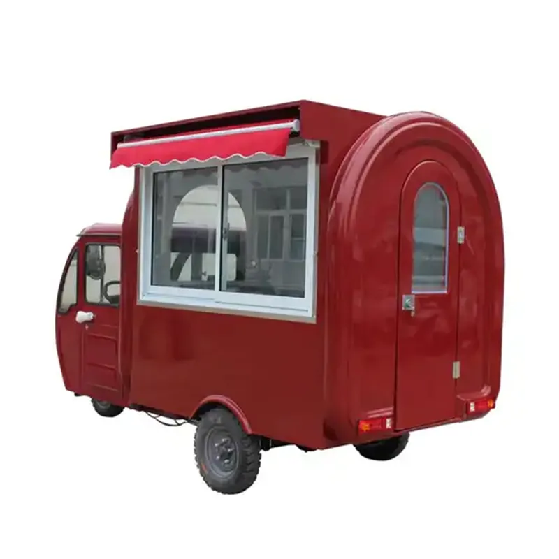 Triciclo de comida JX-FR220GH Tuk, carrito de comida eléctrico móvil