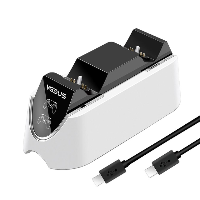 Gepaide Factory Wholesale PS5 Controller Charger Stand New Fast Dual Station LED Indicator Wired Communication Game Accessories