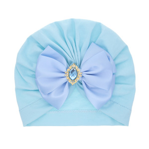 BELLEWORLD保暖新生儿pleuche帽子派对发饰发弓头巾头带水钻婴儿发弓 - Product Image 4