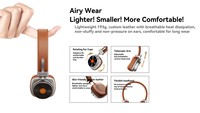 Audífonos Inalámbricos Clásicos Rosados HQ36 con Controlador Dinámico Estéreo LDAC para 6.0 ANC, Carga Tipo-C, 60 Horas de Audio de Alta Resolución