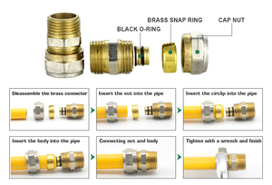 Pn25 đồng thau pex phụ kiện đường ống đồng thau pex nén phụ kiện ống nước pex phụ kiện - Product Image 4