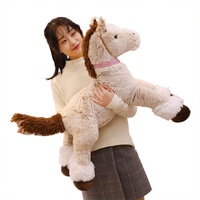 Jouets en peluche géante du cheval, animaux en peluche, grande taille, décor d'anniversaire de la maison, oreiller cadeau doux et mignon, cheval en peluche