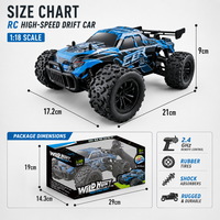 Venta al por Mayor de Auto de Carreras Todoterreno a Control Remoto de Alta Velocidad 1:18 2.4G RTR, Juguete de Camioneta para Regalo o Colección
