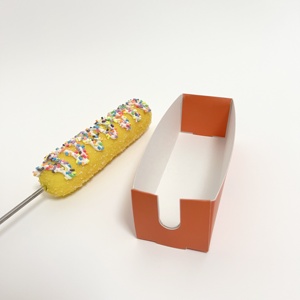 Meistverkaufte Maßgefertigte Biologisch Abbaubare Karton-Burgerbox Faltbare To-Go-Schale für Hot Dog Corn Dog Sushi Verpackung - Product Image 5