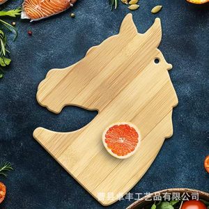 Planche à découper en bambou en forme de cheval Zhuofeng pour la préparation des aliments en cuisine, plateau de service décoratif - Product Image 4