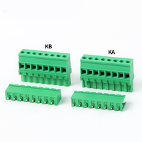 2EDGKA 2EDGKB 5,08 MM Paso Bloque de terminales enchufable Tornillo Conectar Cableado horizontal Conector de terminal enchufable verde