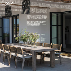 เก้าอี้ไม้สักสำหรับรับประทานอาหารระดับไฮเอนด์สำหรับโรงแรมสวนลานบ้านทำชุดเฟอร์นิเจอร์<span class=keywords><strong>โต๊ะ</strong></span>รับประทานอาหารและเก้าอี้พักผ่อนแบบ<span class=keywords><strong>เก่า</strong></span> - Product Image 2