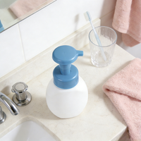 Bouteille en plastique PET avec pompe à mousse, forme plate et irrégulière, personnalisée par l'usine Zhongshun, pour savon pour les mains, nettoyant visage, mousse, OEM/ODM