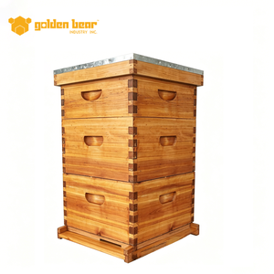 Colmena Langstroth de 10 cuadros con revestimiento de cera, de madera de abeto chino, en oferta. - Product Image 1