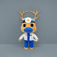Produit transfrontalier très demandé : Peluche d'Halloween de 10 pouces, thème Hôpital d'animaux, jouet créatif, porte-clés de sac, pour machine à griffes