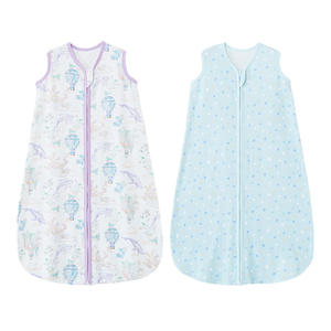 2件来样定做中国批发可爱柔软儿童婴儿薄纱双层纱布有机棉睡袋 - Product Image 4