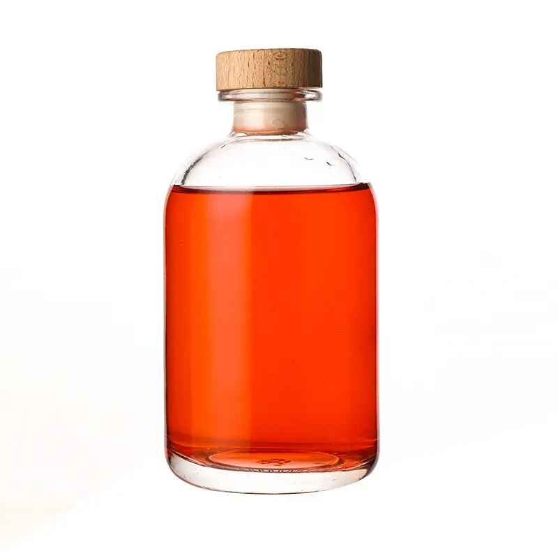 heiß rund kundenspezifisch 250 ml leer whiskey brandy wodka glas wein saft buffelmilchflasche