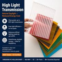 Fabricant de plaques alvéolaires en polycarbonate en gros, plaques PC multi-parois protégées contre les UV pour les projets de puits de lumière et de toiture