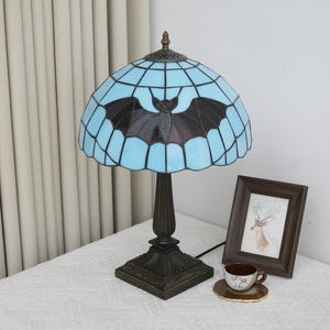<span class=keywords><strong>Lampe</strong></span> de table en verre teinté <span class=keywords><strong>style</strong></span> chauve-souris noire, <span class=keywords><strong>lampe</strong></span> de chevet vintage pour chambre à coucher, bureau, artisanat artistique, décoration antique, <span class=keywords><strong>lampe</strong></span> de lecture - Product Image 3