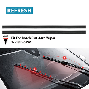 REFRESH WIPER REFILL per <span class=keywords><strong>Bosch</strong></span> aero flat wiper blade gomma naturale gomma siliconica sostituzione tergicristallo striscia di gomma - Product Image 2