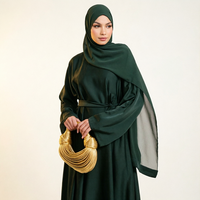 Abaya parapluie couleur blush pour femme, tenue modeste fermée, vêtements islamiques