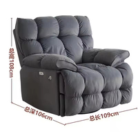 Canapé-lit convertible multifonctionnel moderne haut de gamme avec revêtement en tissu, fauteuil inclinable et lit à bascule pour salon et chambre à coucher