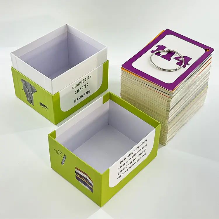 निःशुल्क नमूना कस्टम प्रिंटिंग डिज़ाइन शिक्षा मेमोरी कार्ड गेम बच्चों के लिए कस्टम लोगो लर्निंग फ्लैश कार्ड गेम