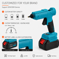 Pistolet à colle chaude sans fil 20V MAX sans balais, haute puissance, portable, professionnel, fourniture d'usine OEM/ODM, meilleure qualité, outil super amélioré