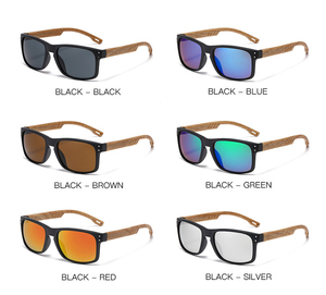 Gafas de Sol de Imitación de Bambú para Hombre, Ligeras, con Protección UV - Product Image 5