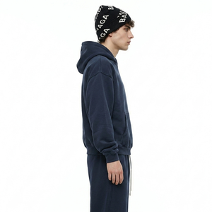 Wholesale Custom Logo Oversized Heavyweight French Terry Blank Hoodies 8080 <b>Men</b> Vintage Washed <b>Pullover</b> Streetwear Sweatshirt - Product Image 2