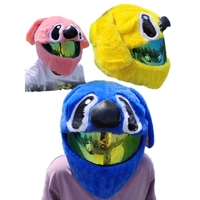 Vente chaude en peluche dessin animé moto casque couverture plein visage protection Cool équitation accessoires Style drôle